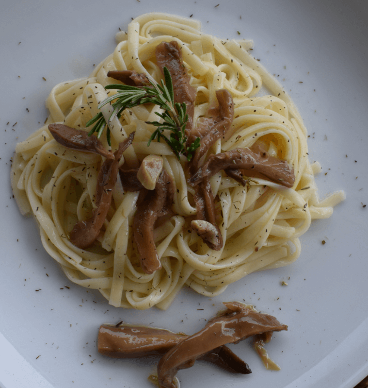 receta de setas con tallarines