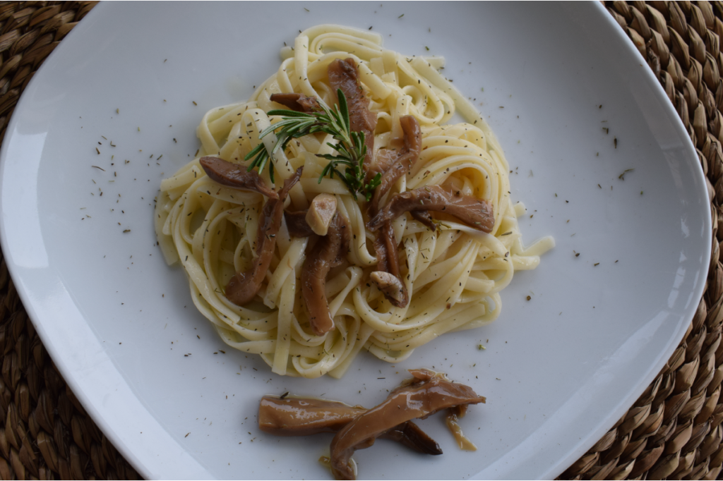 receta de tallarinas con setas shitake